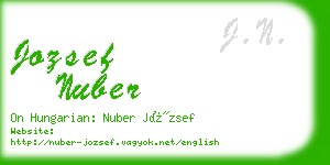 jozsef nuber business card